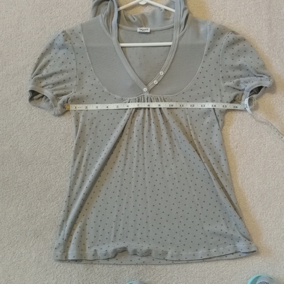 Splendid Polka Dot Hoodie Tee T-shirt - Picture 6 of 10